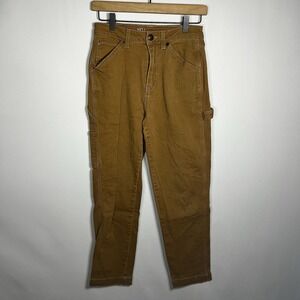 No Boundaries Pants Women‎ Size 9 Carhartt Brown Cargo Utility Jeans Pockets Zip